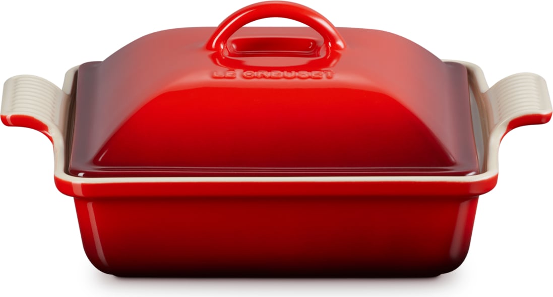 Forma do pieczenia Heritage kwadratowa 23 cm wiśniowa z pokrywką