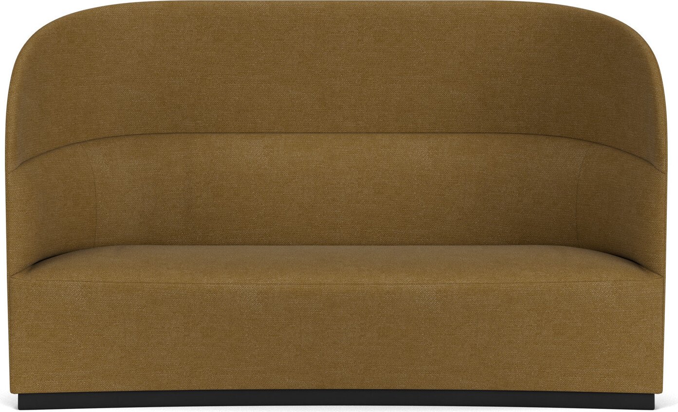 Sofa z wysokim oparciem Tearoom Bouclé 190 cm żółty z gniazdkiem USB