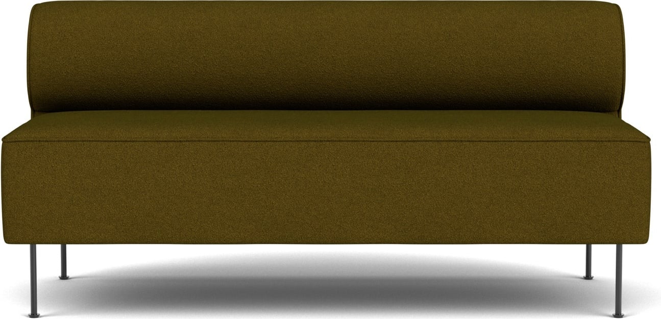 Sofa modułowa Eave 165 cm ciemnozielona na czarnych stalowych nogach