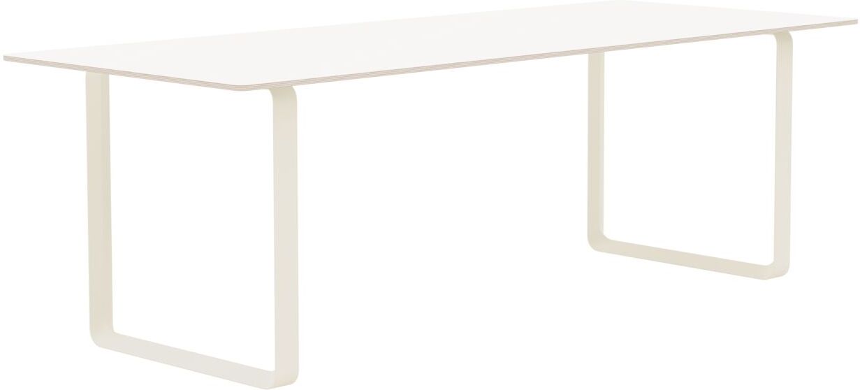 Stół Muuto 225 x 90 cm biały laminowany nogi piaskowe