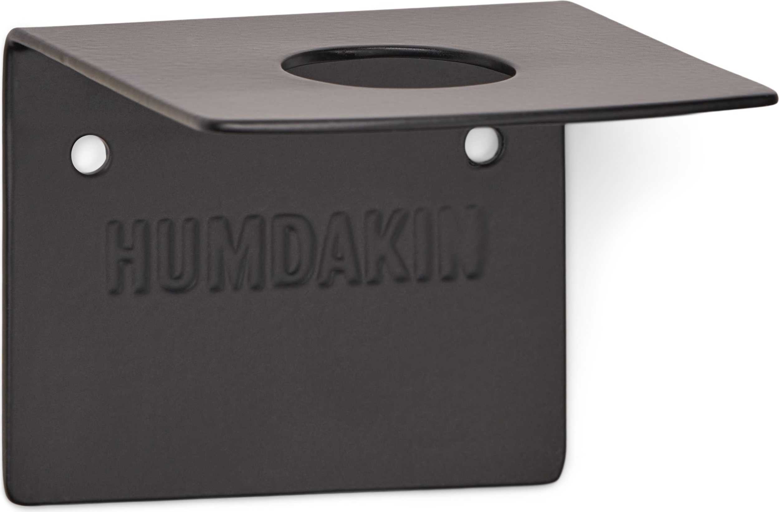 Wieszak łazienkowy na butelki z płynem Humdakin czarny pojedynczy