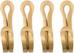Haczyki ścienne Yra 5 cm mosiądz 4 szt.
