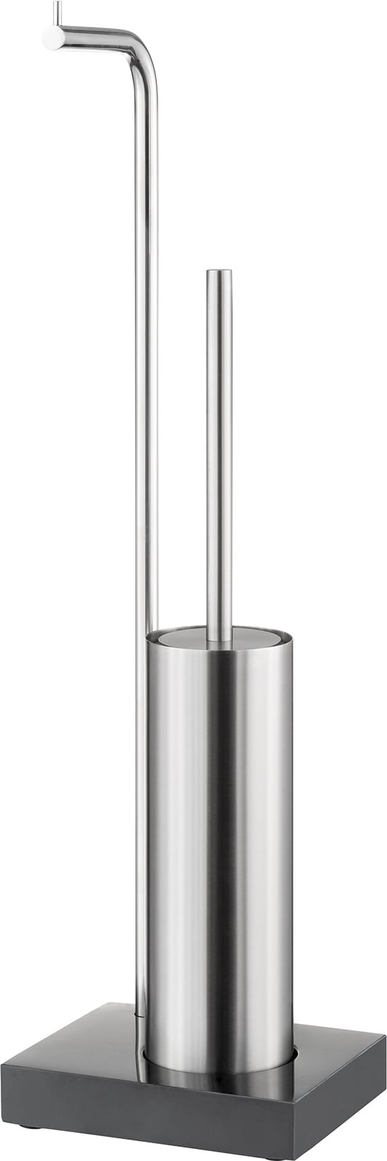 Szczotka do WC z uchwytem na papier Modo 67 cm stal matowa