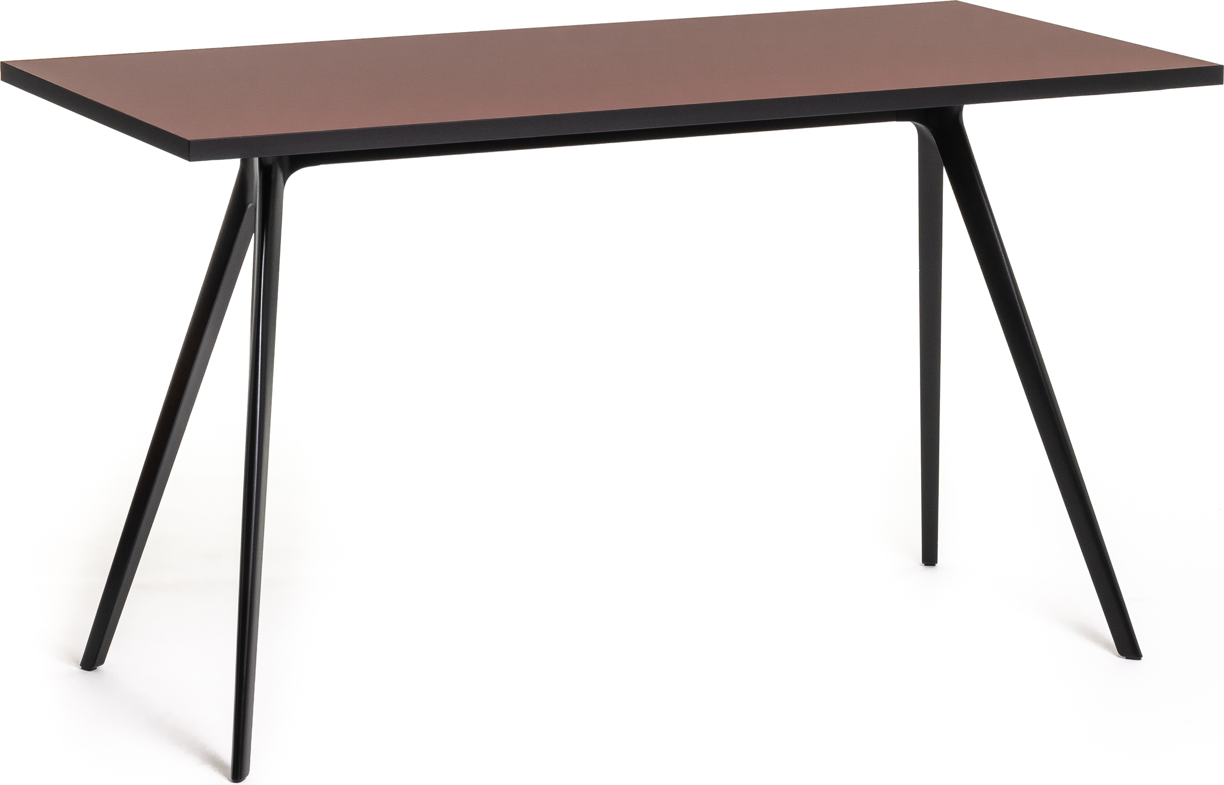 Stół Baguette 130 cm bordowy czarna rama