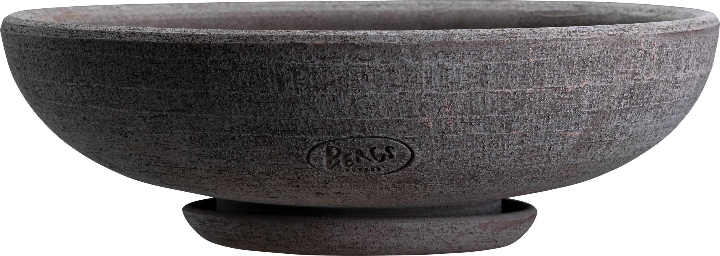 Doniczka Ada 25 cm szara z podstawką