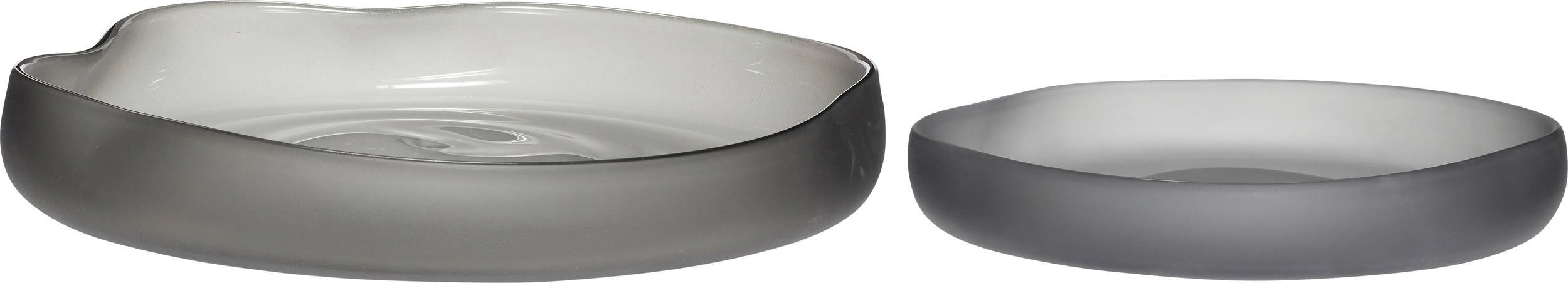 Taca Hübsch szara szklana 2 szt.