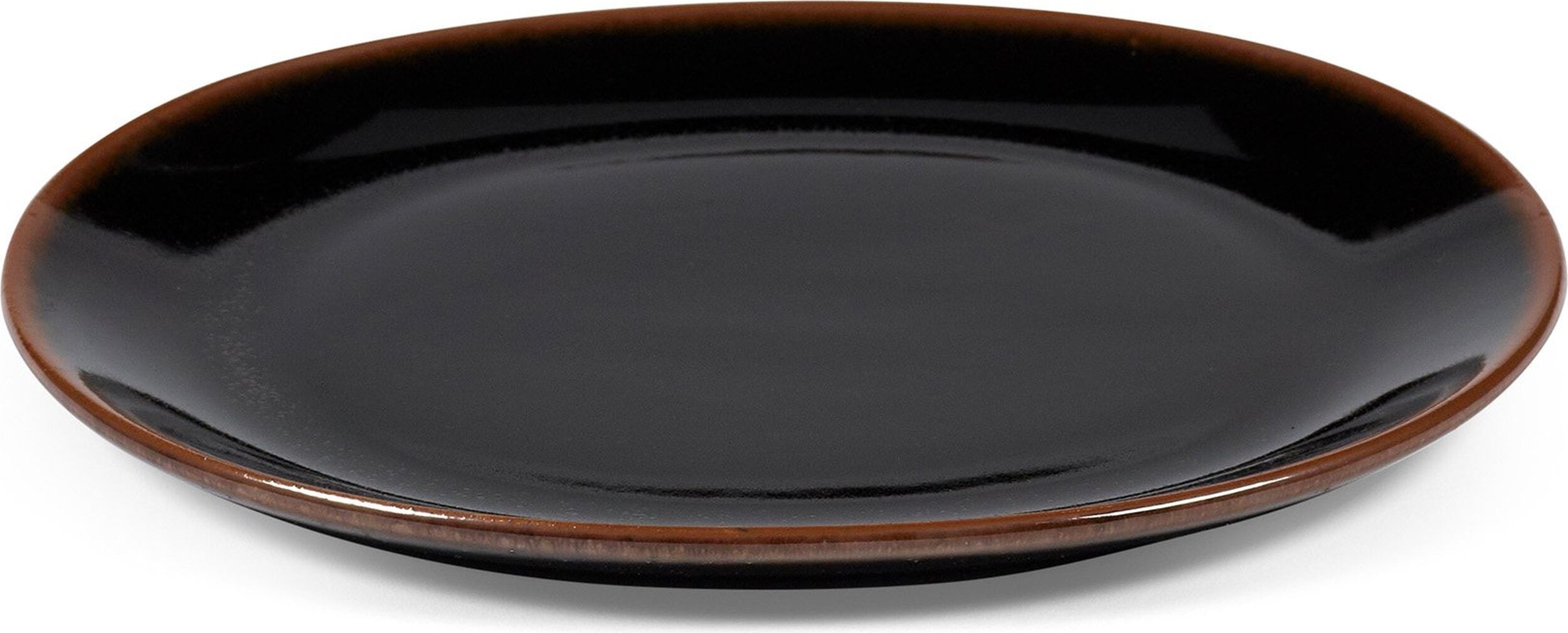 Talerze śniadaniowe Out of Lines 22,5 cm brązowo-czarne 2 szt.