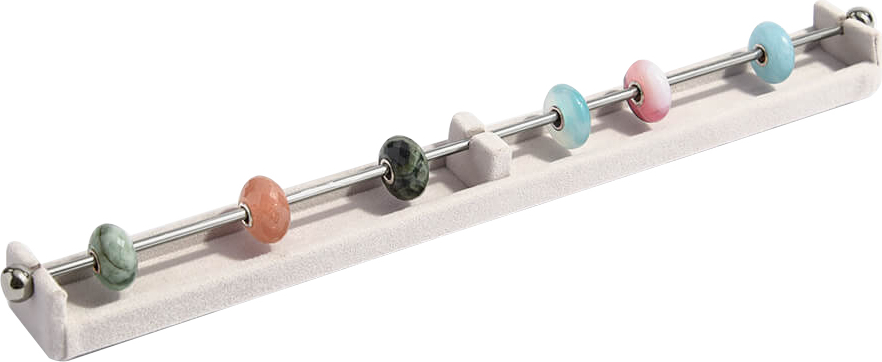 Stojak na charmsy Stackers podwójny jasnoszary velvet