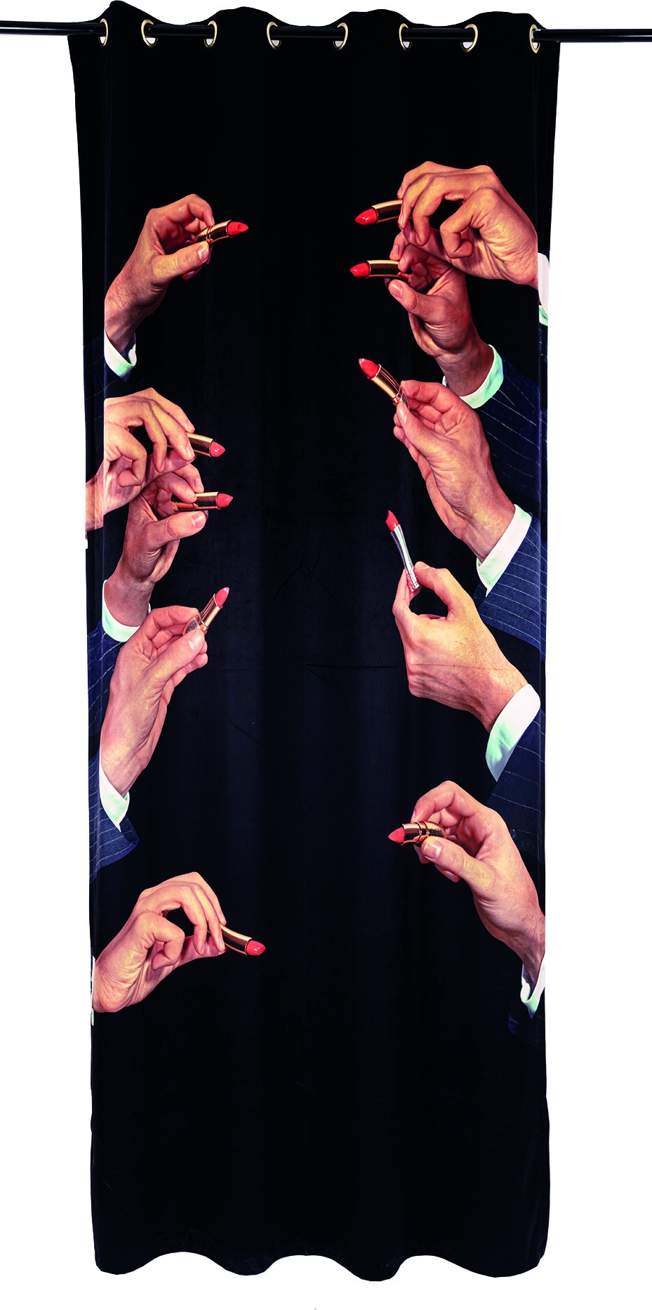 Zasłona do salonu Toiletpaper Lipstick Black