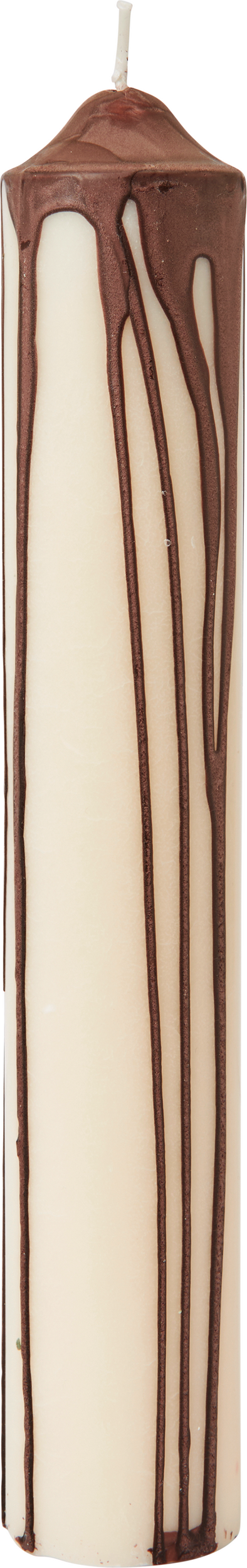 Świeca Dryp Pillar 30 cm brązowa