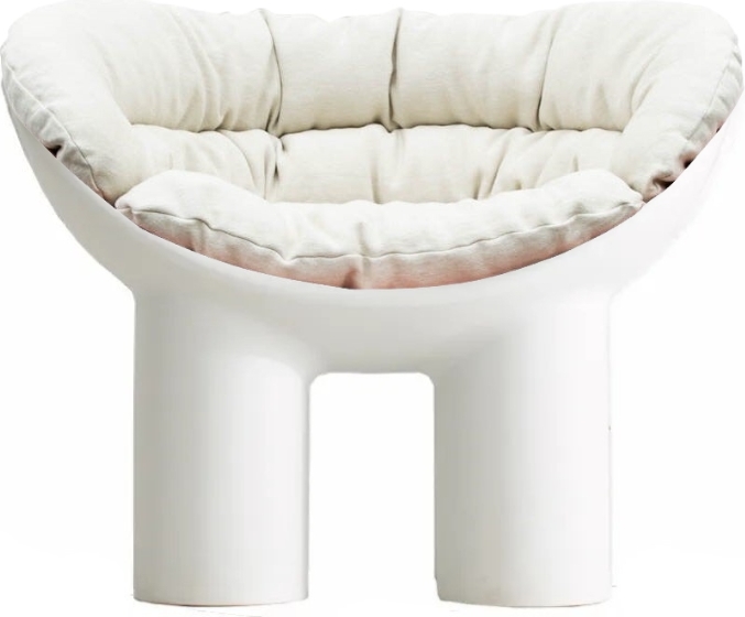 Poduszka na fotel Roly Poly kremowa