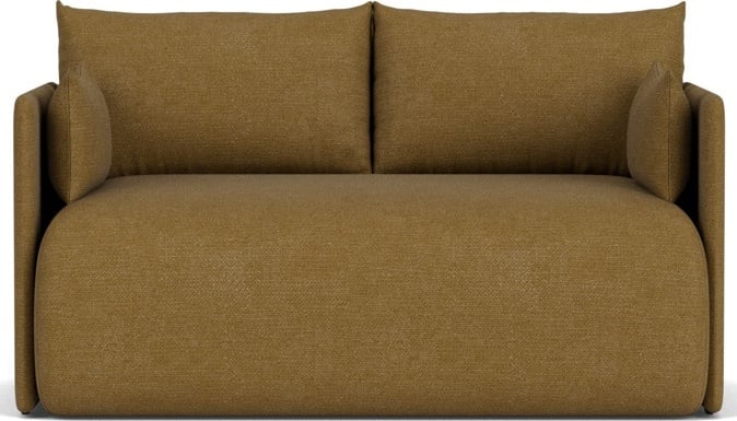 Sofa dwuosobowa Offset Bouclé żółta rozkładana