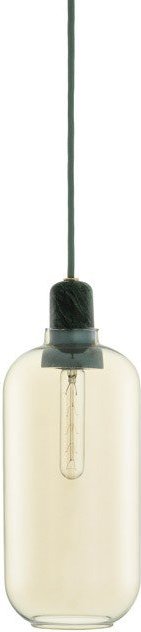 Lampa wisząca Amp podłużna złotozielony