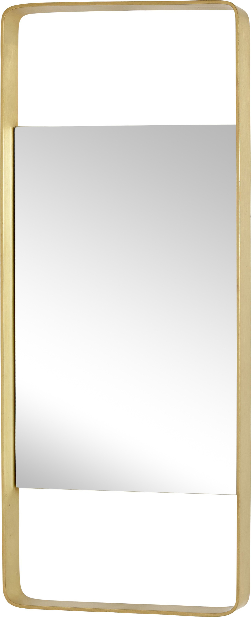 Lustro ścienne Hübsch prostokątne 76 cm złote