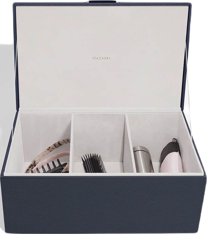 Pudełko do przechowywania Stackers Pebble 3 komorowe granatowe