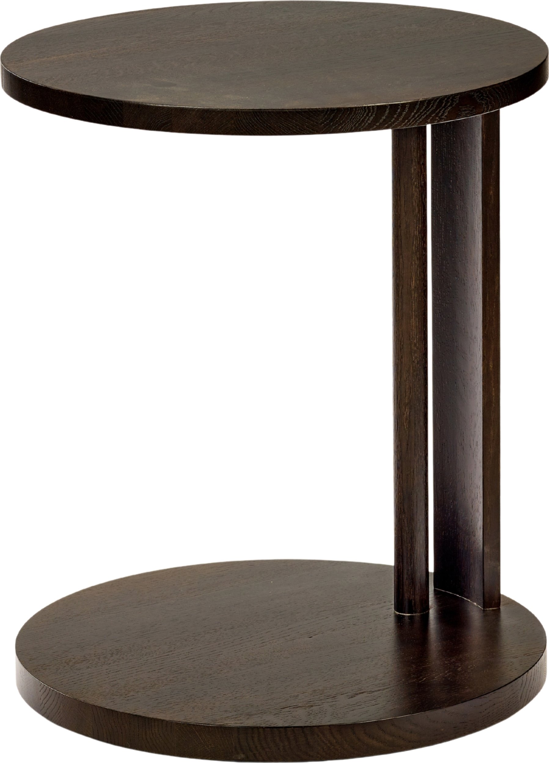 Stolik boczny Aura 62 cm brązowy drewno dębowe