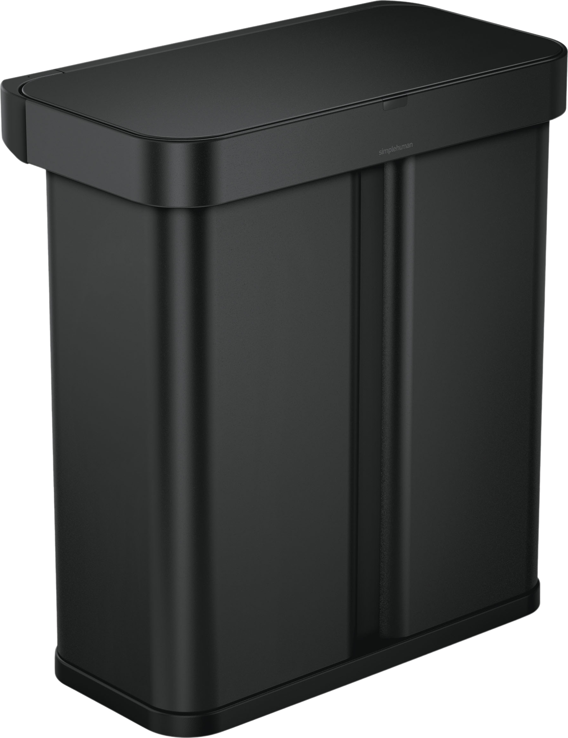 Kosz na śmieci z czujnikiem ruchu Sensor Liner Pocket dwukomorowy 58 l czarny mat