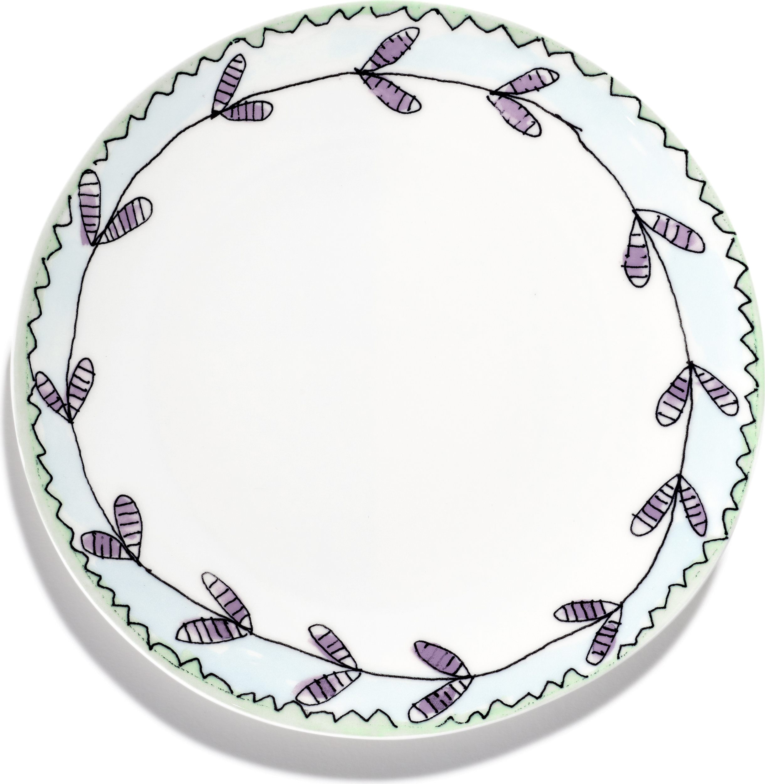 Talerz obiadowy Midnight Flowers Blossom Milk 24 cm