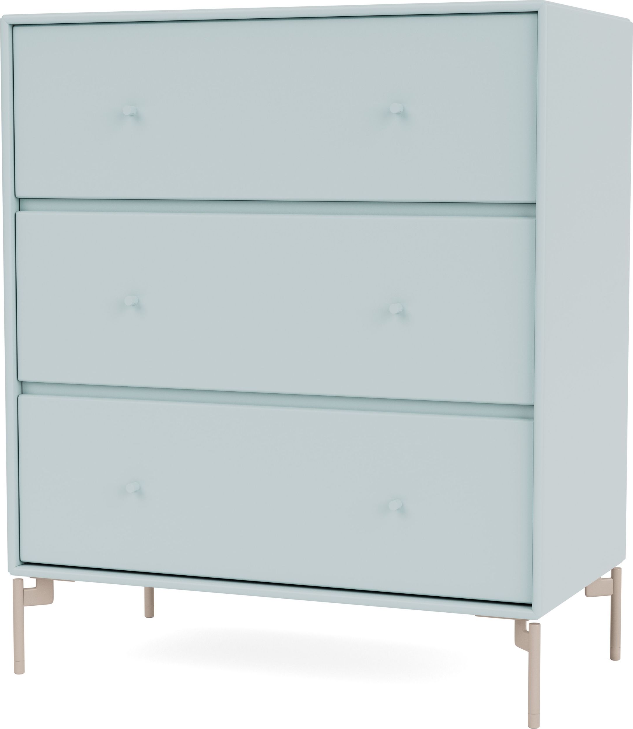 Komoda Carry jasnobłękitna na beżowych nogach