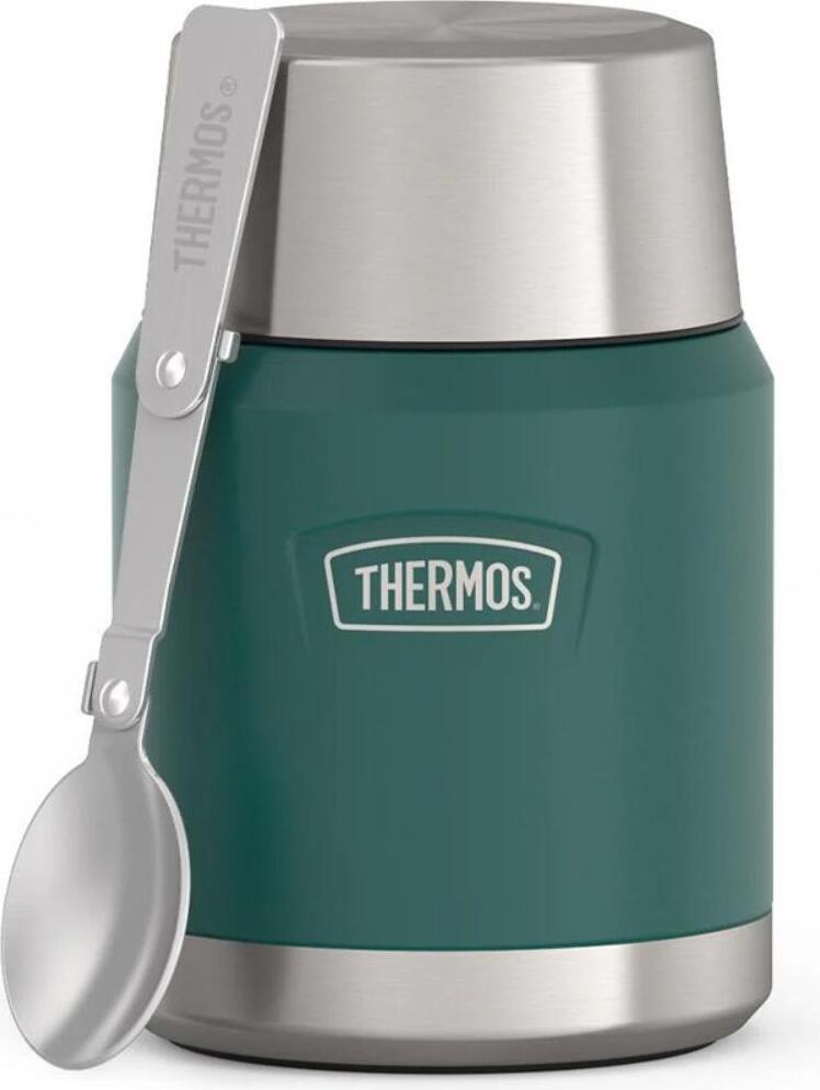 Termos obiadowy ze składaną łyżką Icon 470 ml zielony 2 el.