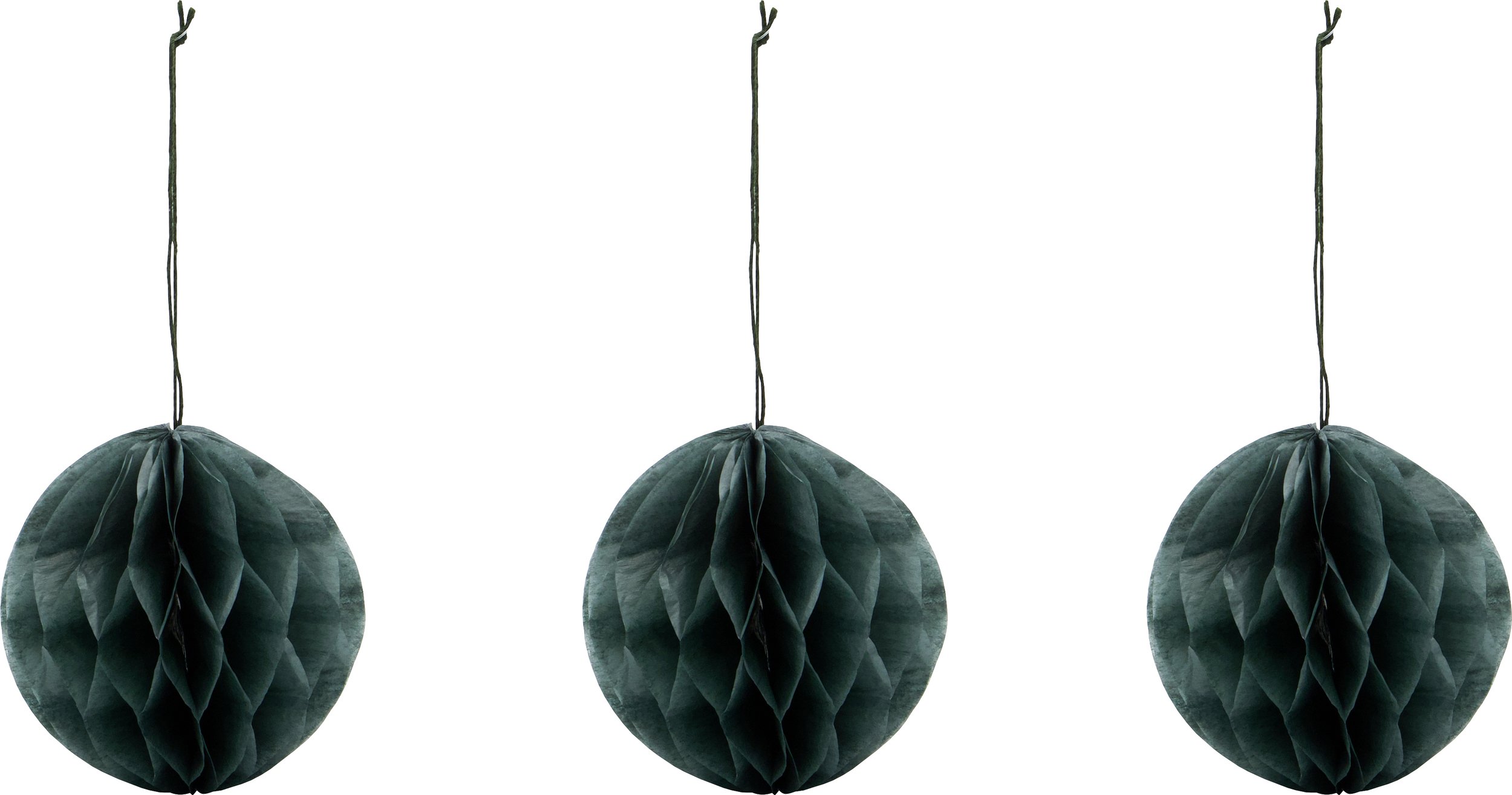 Ozdoby choinkowe HDOrb małe ciemnozielone 3 szt.