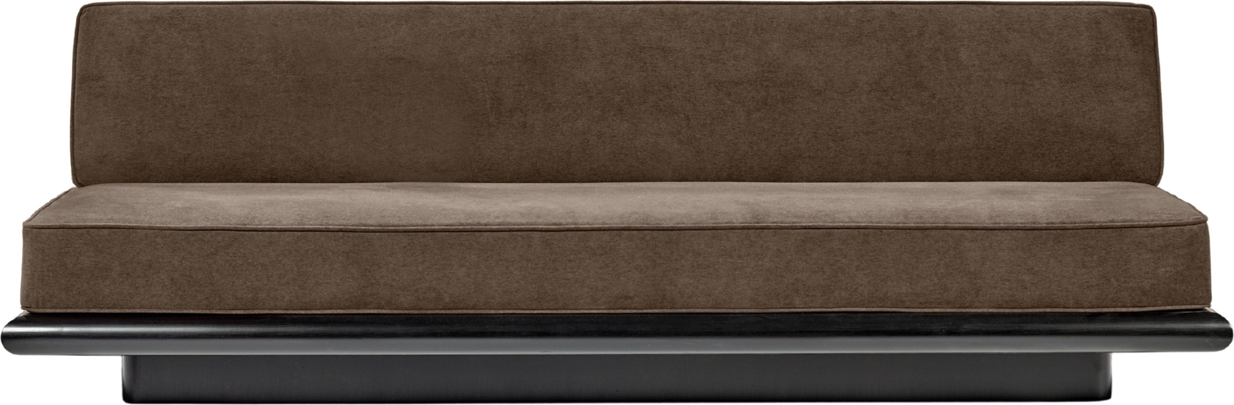 Sofa Ono 234 cm brązowa drewno tulipanowca