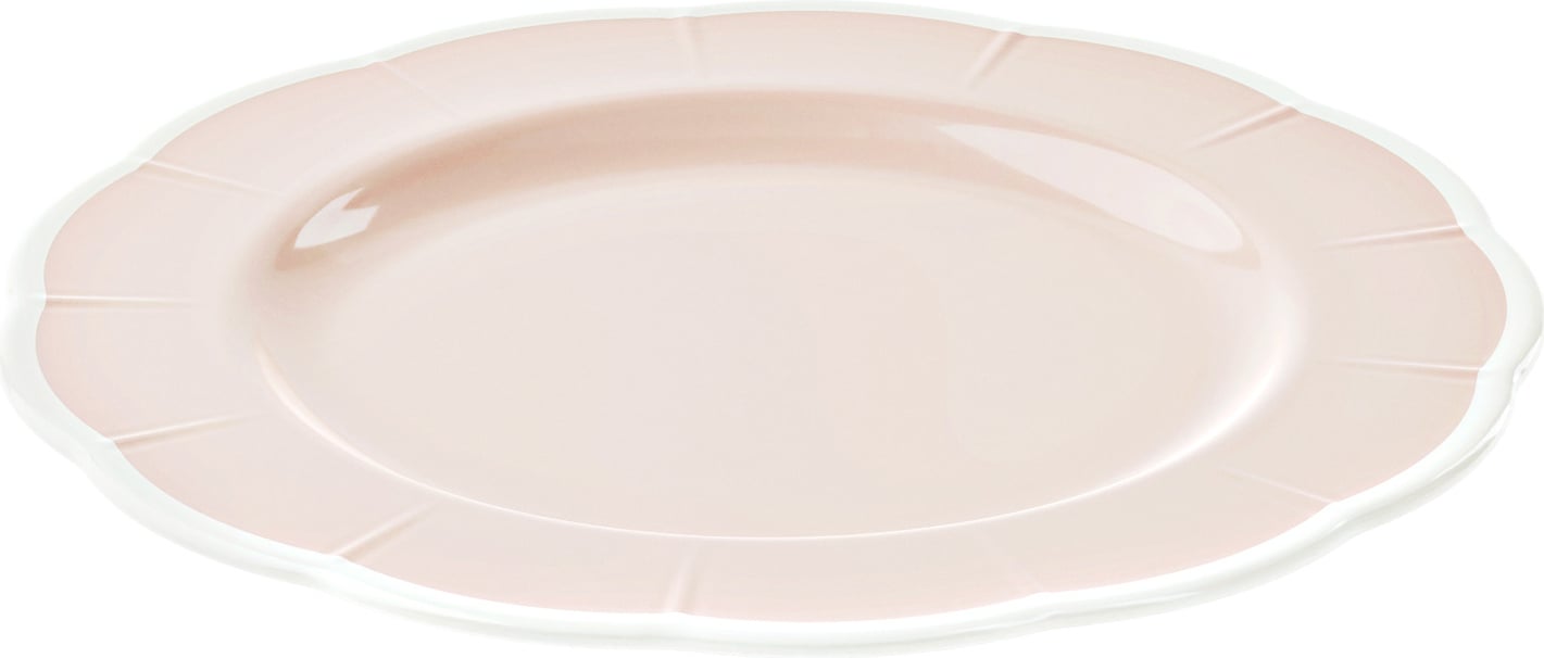 Talerz obiadowy Flora 28 cm różowy