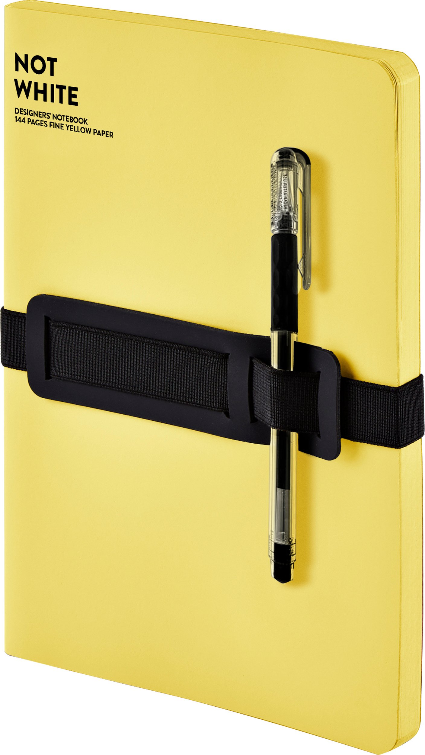 Notes gładki Not White L 144 strony żółty 120 g/m²