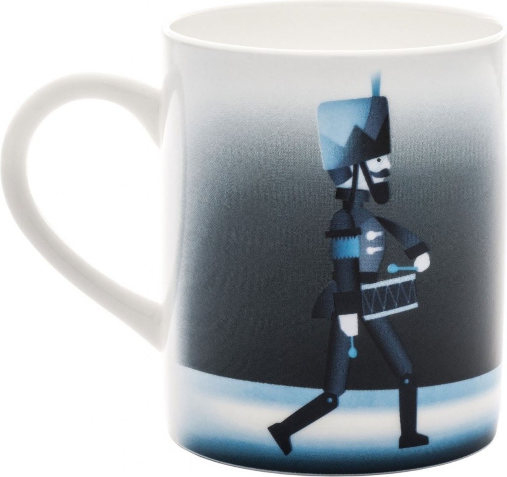 Kubek Blue Christmas żołnierz i balerina