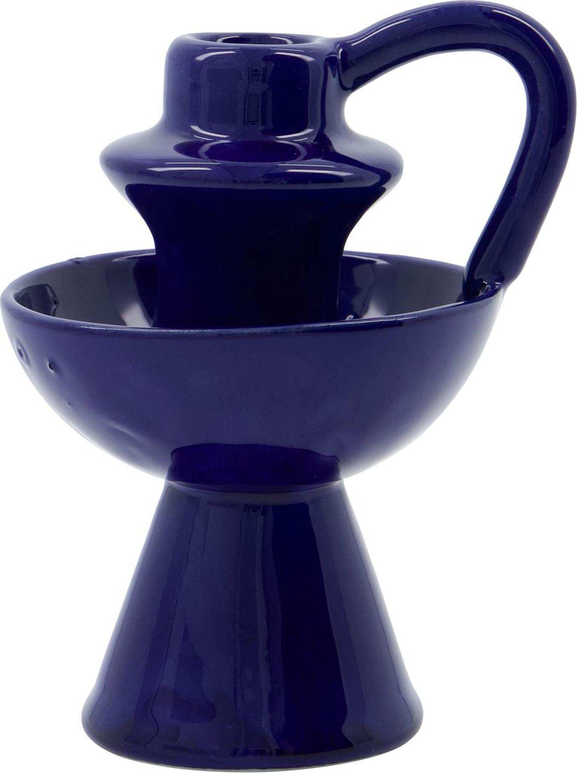 Świecznik na klasyczną świecę Diva niebieski