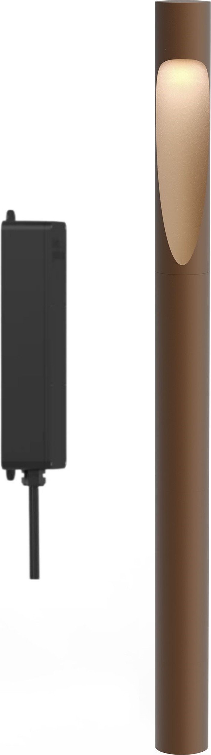 Lampa ogrodowa Flindt LED 2700K 69,5 cm brązowa z mocowaniem kołkiem i adapterem