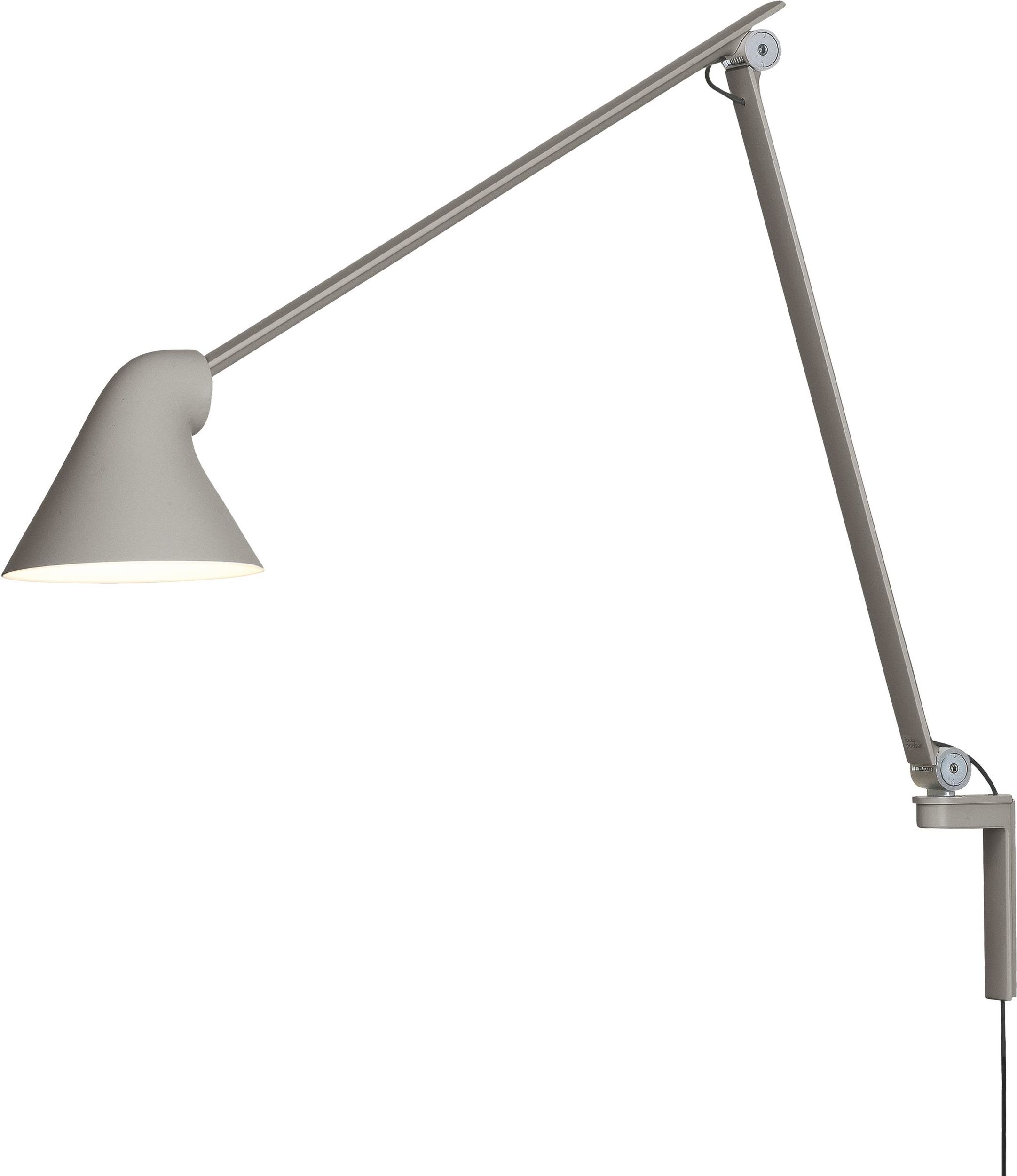 Kinkiet na wysięgniku NJP LED 3000 K jasnoszary