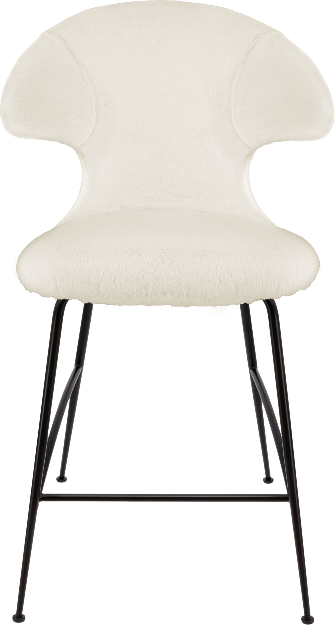 Krzesło Time Flies Teddy 102 cm białe na czarnych nogach