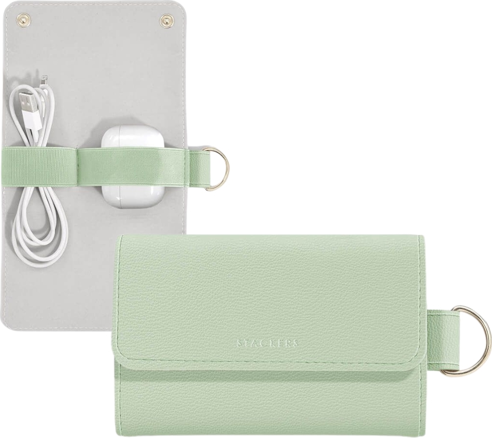 Etui na ładowarki i słuchawki Stackers Compact zieleń szałwiowa