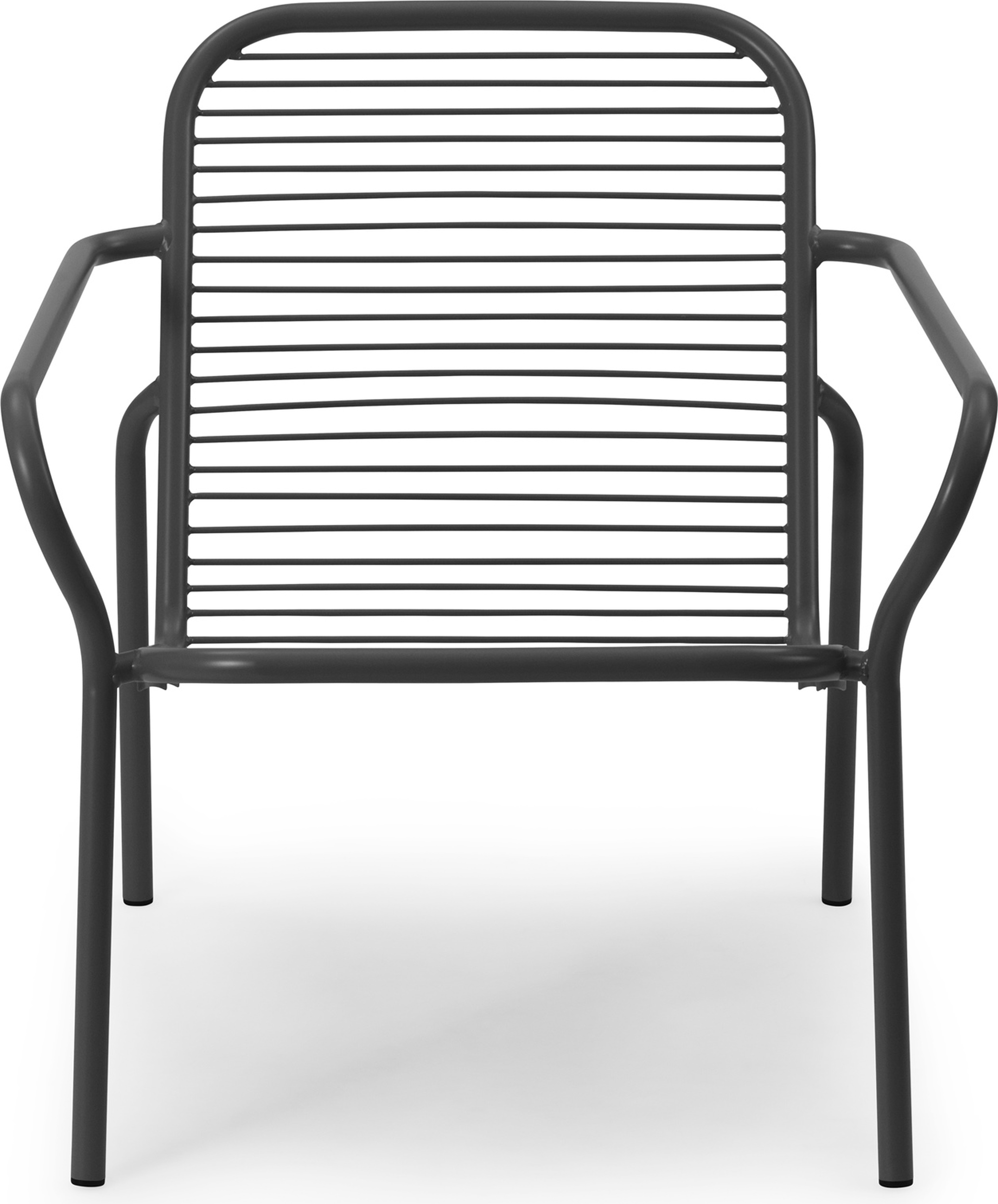 Krzesło ogrodowe Vig 72,5 cm czarne z podłokietnikami