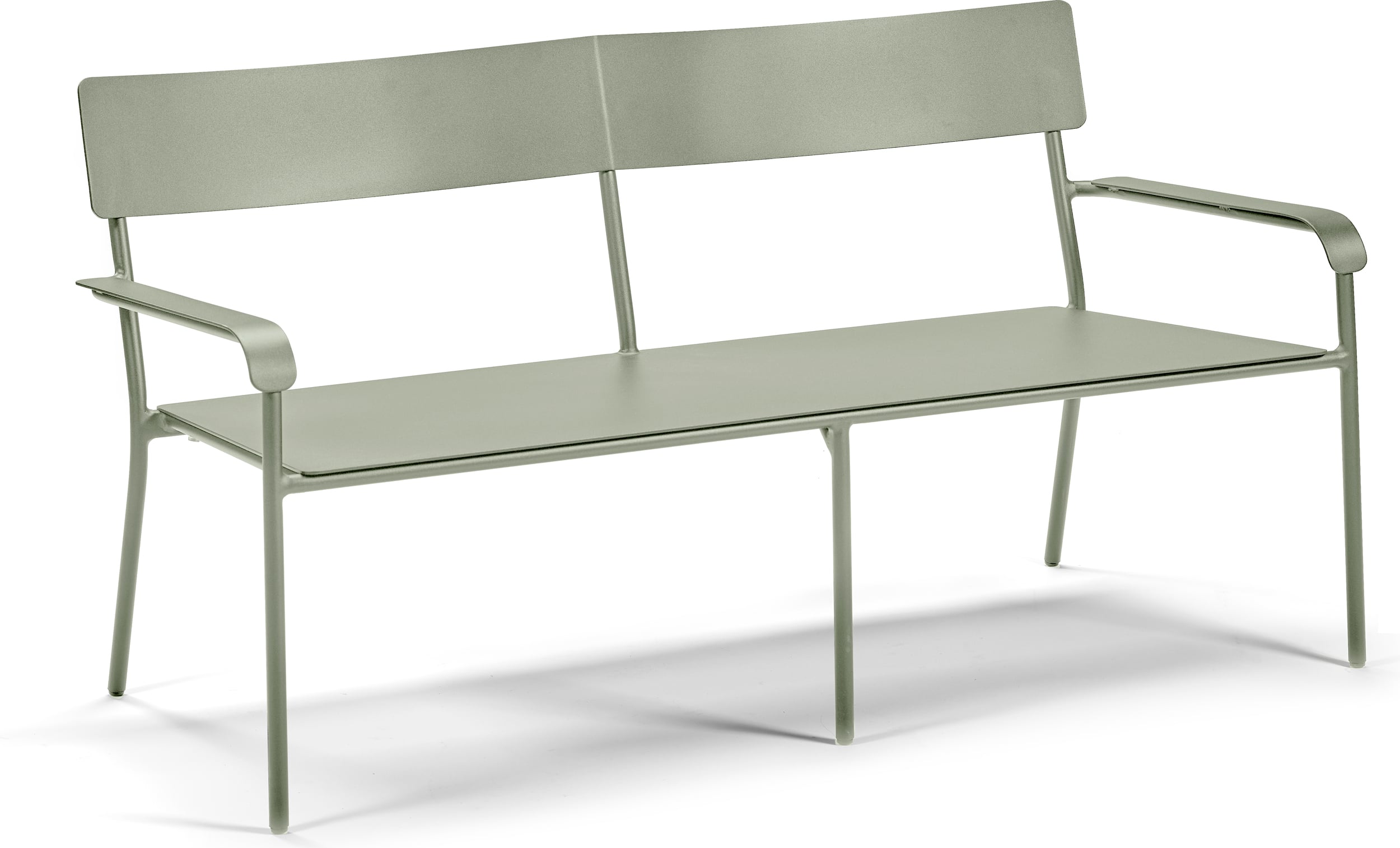 Ławka ogrodowa z oparciem August 136 cm zielona