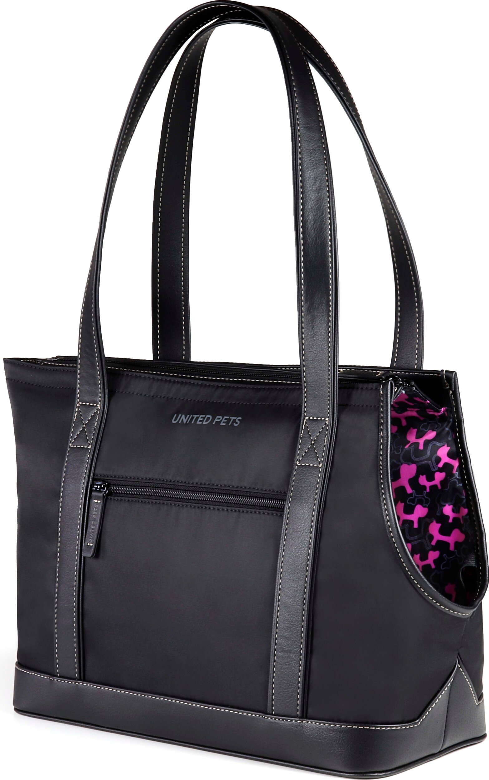 Torba transportowa dla psa Up różowo-czarna