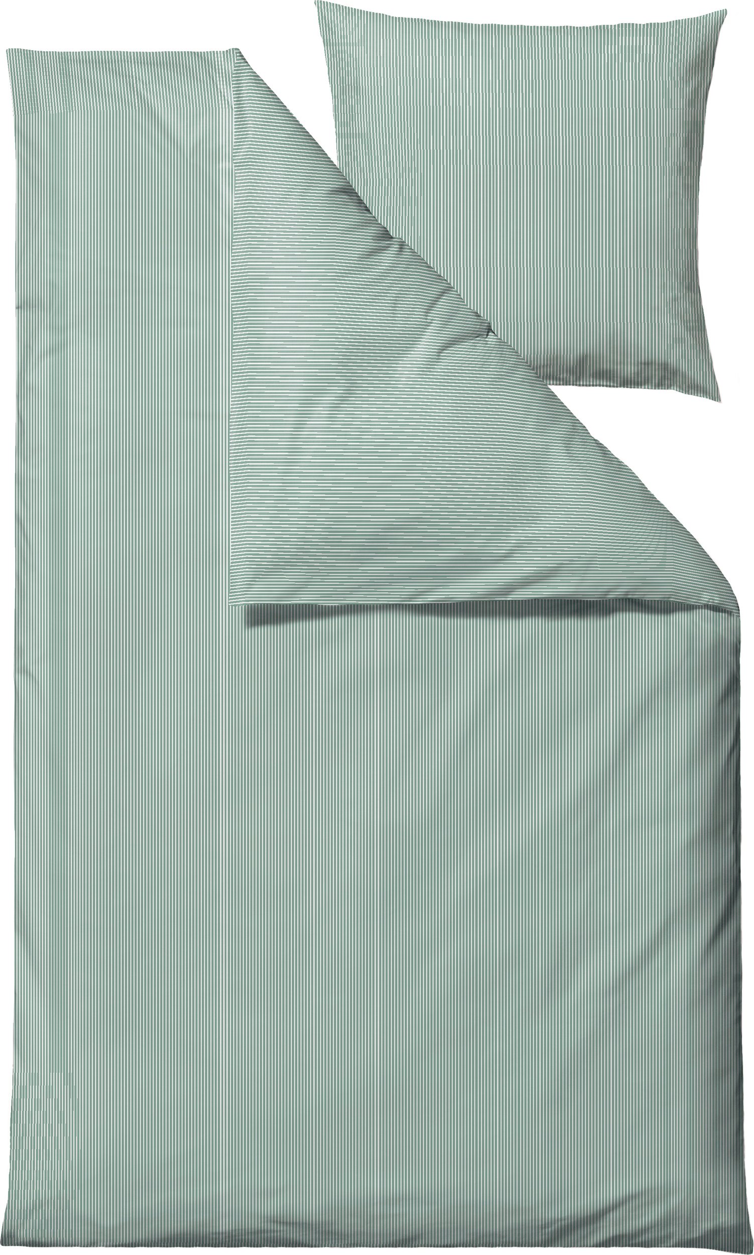 Pościel Cheerful 140 x 220 cm jasnozielona z poszewką na poduszkę 60 x 63 cm