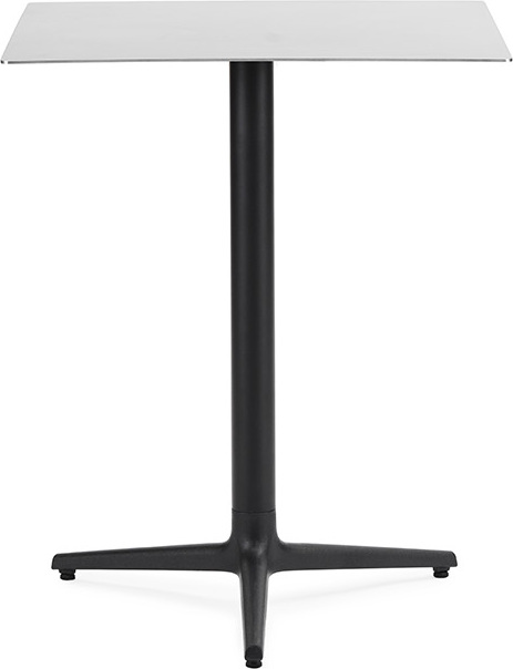 Stół Allez kwadratowy 60 cm z blatem stalowym na trzech nogach