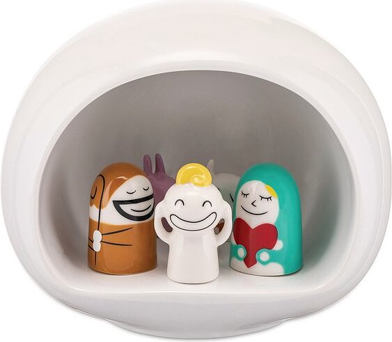 Porcelanowa szopka z figurkami Presepe biała