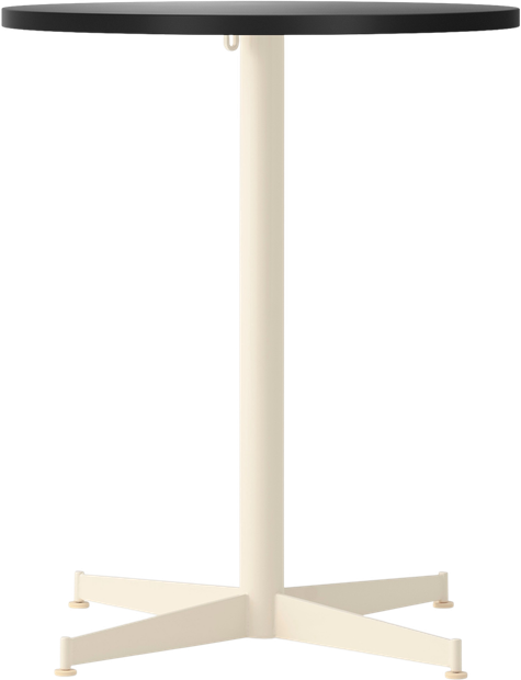 Stół z kremową podstawą Nook Star Base Linoleum 60 cm czarny