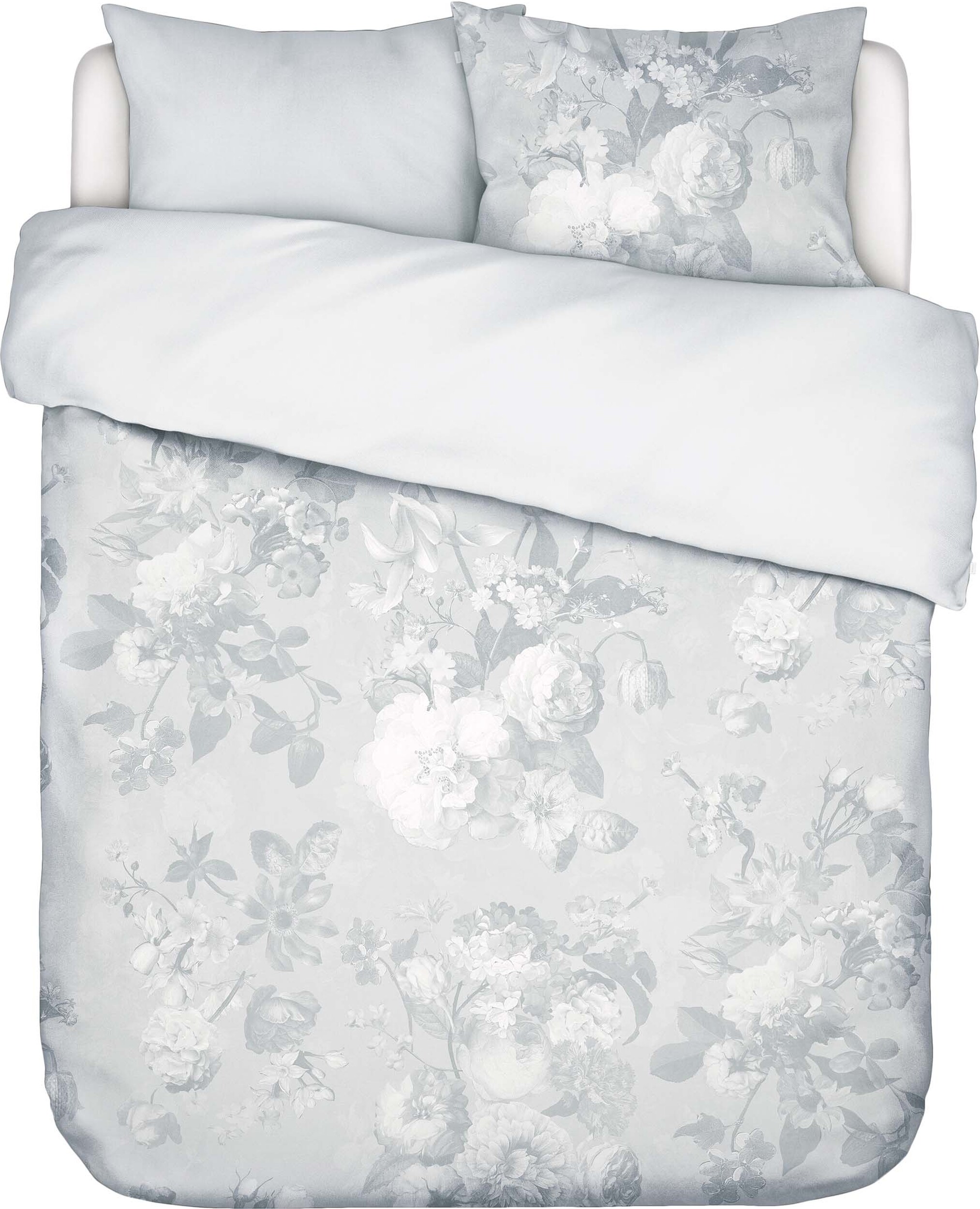 Pościel Floor 200 x 220 cm jasnoniebieska z 2 poszewkami na poduszki 60 x 70 cm zapięcie flap