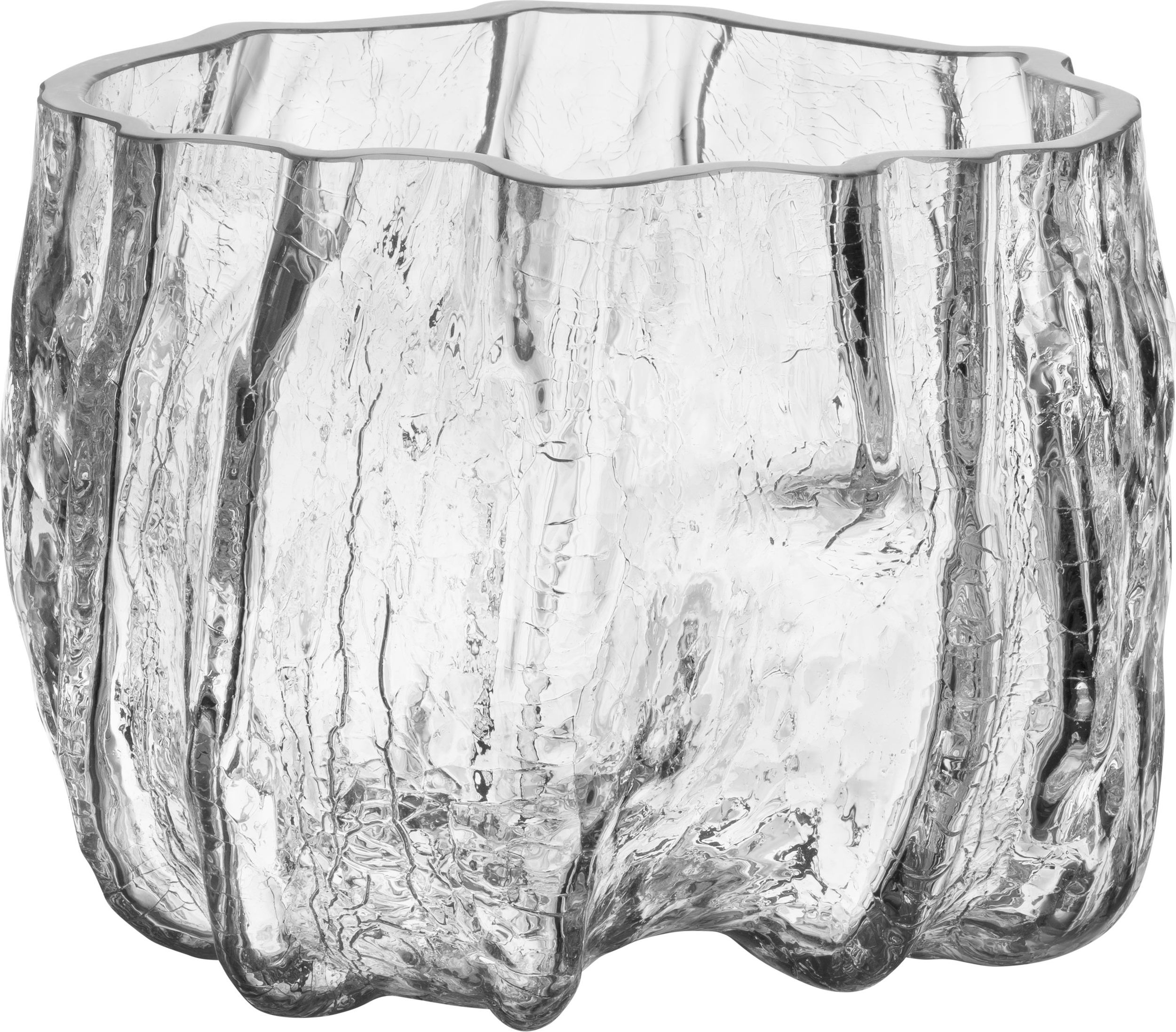 Wazon Crackle 17,5 cm przezroczysty kryształowy