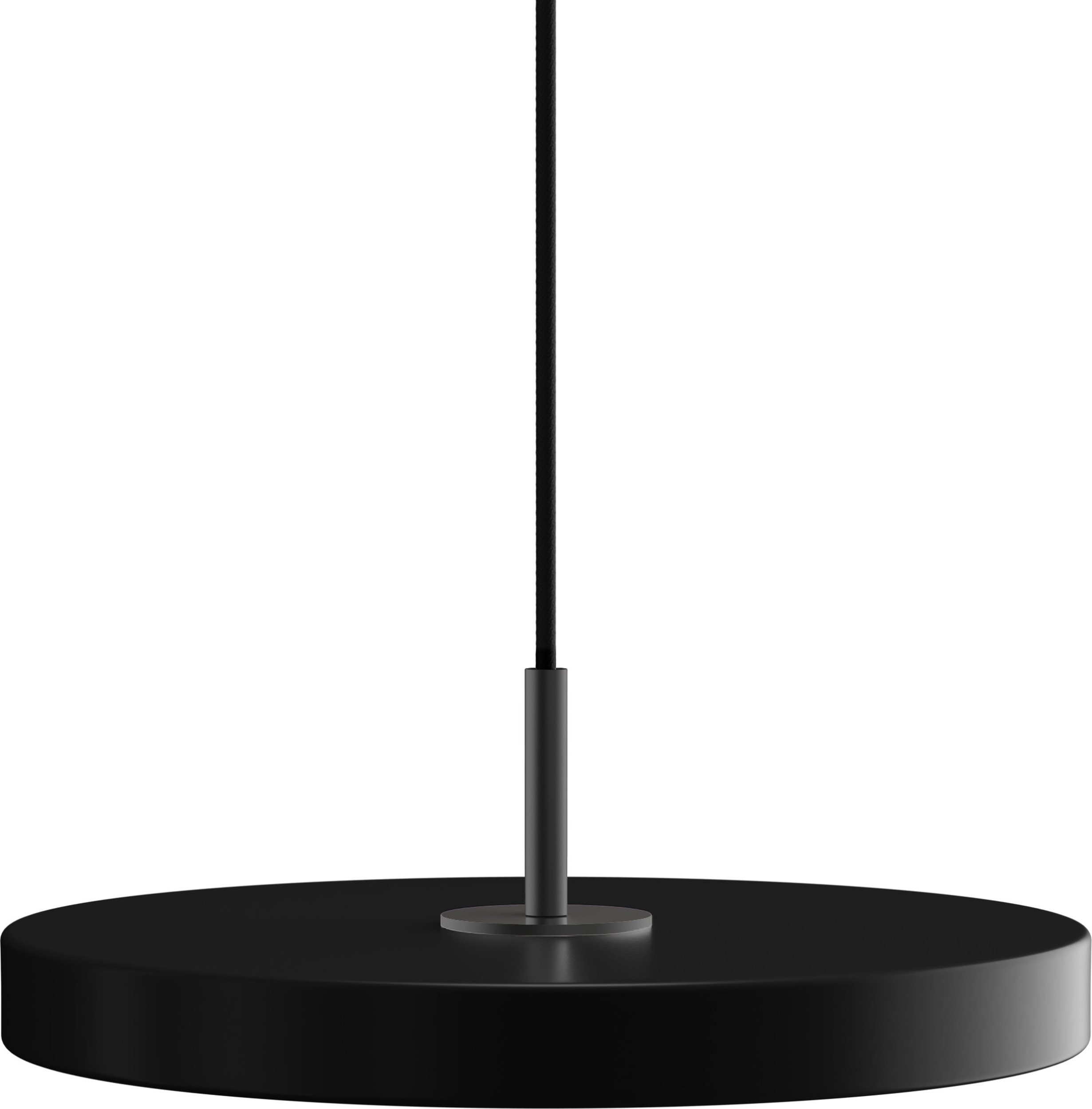 Lampa wisząca Asteria Plus 31 cm czarna z czarnym mocowaniem