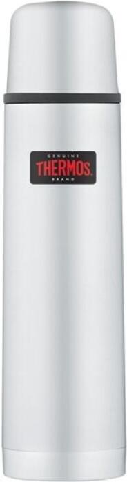 Termos z przyciskiem na nakrętce Mountain 750 ml srebrny