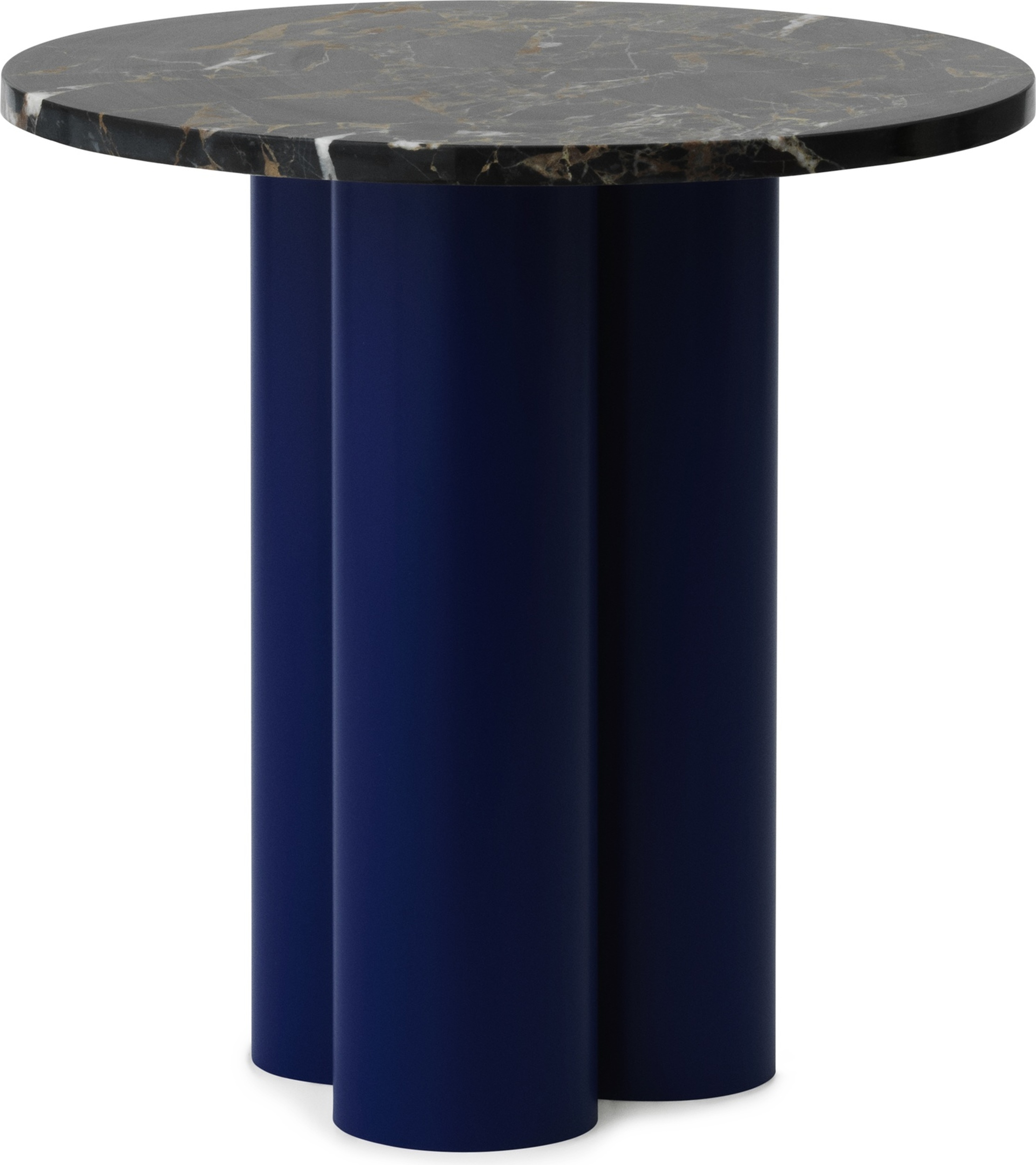 Stolik Dit Portoro Gold na niebieskich nogach