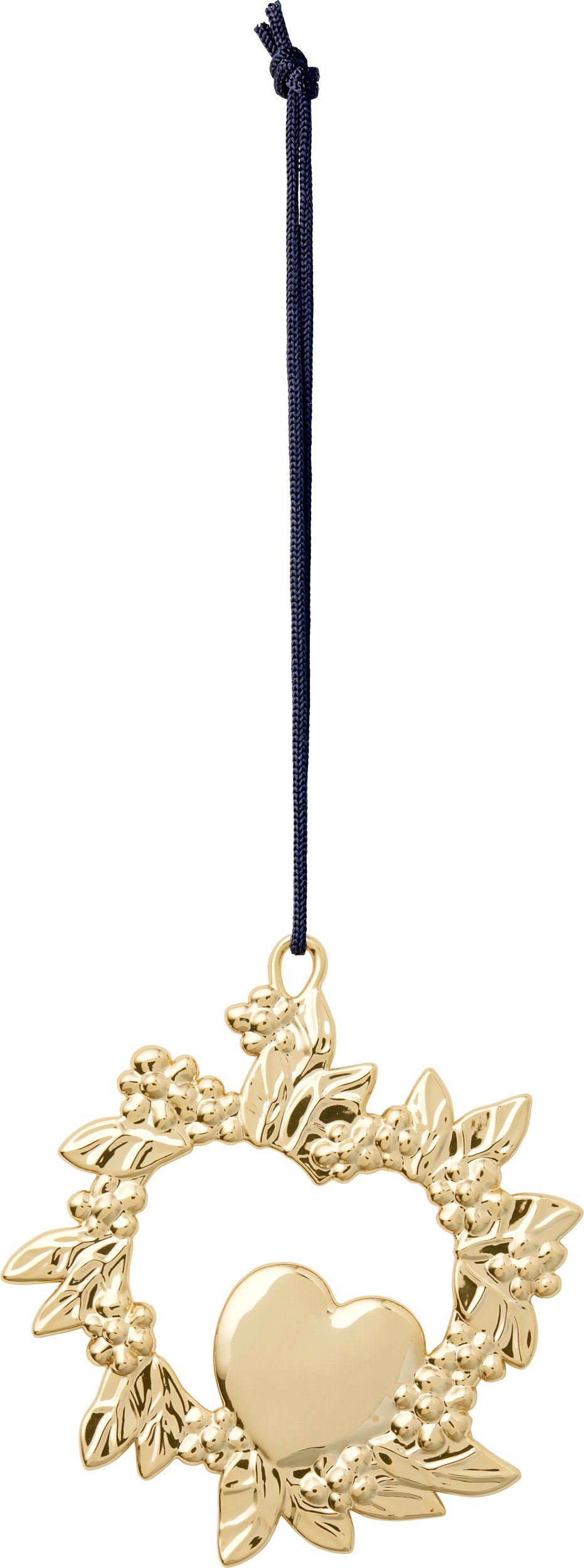 Zawieszka świąteczna Karen Blixen wieniec z sercem złoty