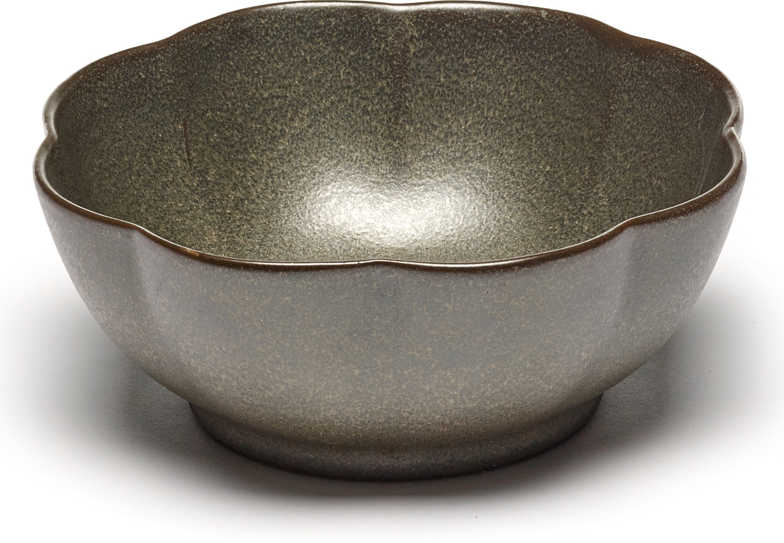 Miska Inku Ribbed 15 cm ciemnozielona