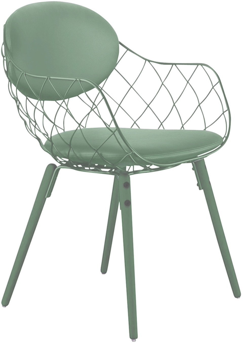 Krzesło Pina zielone, materiał Steelcut 2, nogi zielone