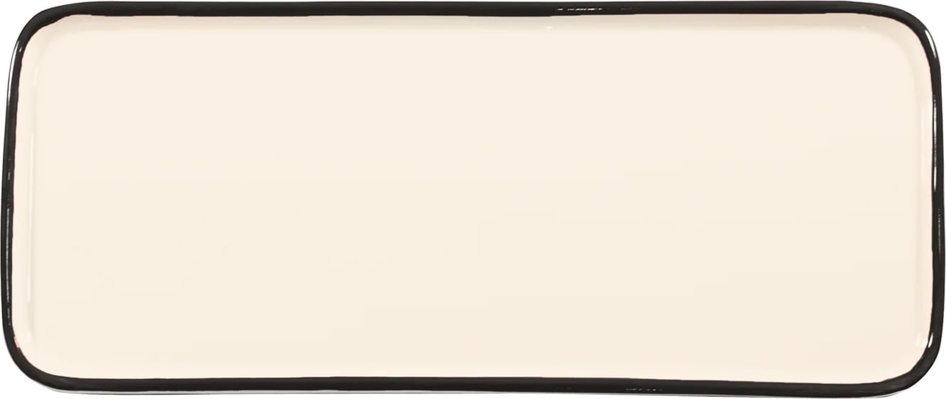 Talerz do serwowania Lido Rim prostokątny 26,5 cm czarny